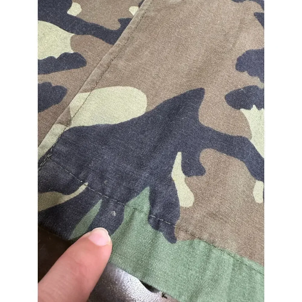 US Military Camo Hooded Jacket Men Medium Hunting Utility Tactical Work Outdoor